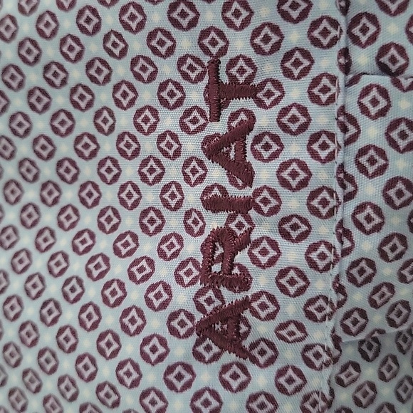 NWOT!  Men's Blue Patterened Ariat Medium Long Sleeve Shirt - Picture 5 of 6